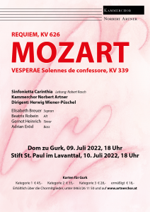 Kammerchor Norbert Artner - Requiem KV 626 Mozart @ St. Paul/Lav.: Stift