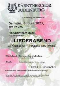 Kärntner Chor Judenburg - Liederabend